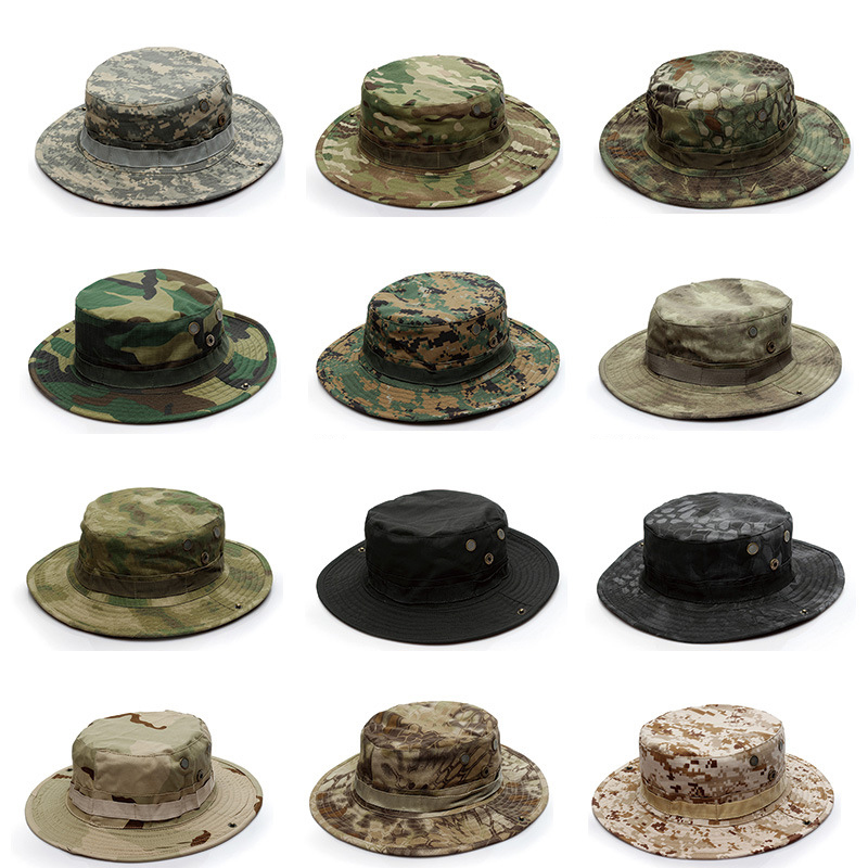 Boonie Hat Tactical - قبعة دلو خارجية سميكة مموهة تكتيكية