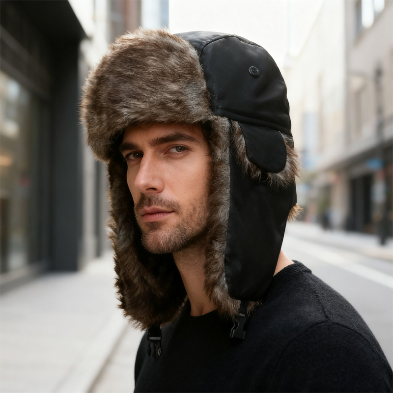 Winter Trapper Hat - الشتاء الروسية Ushanka قبعة رجالي العسكرية