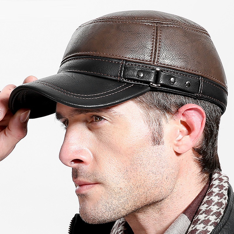 Baseball Cap Structured - جلد البقر جلد طبيعي قبعات البيسبول
