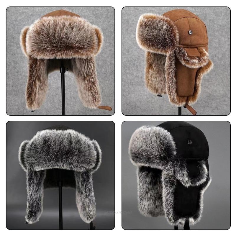 Trapper Hat Ear Flap - X5XA الكبار فروي اصطف الصياد قبعة