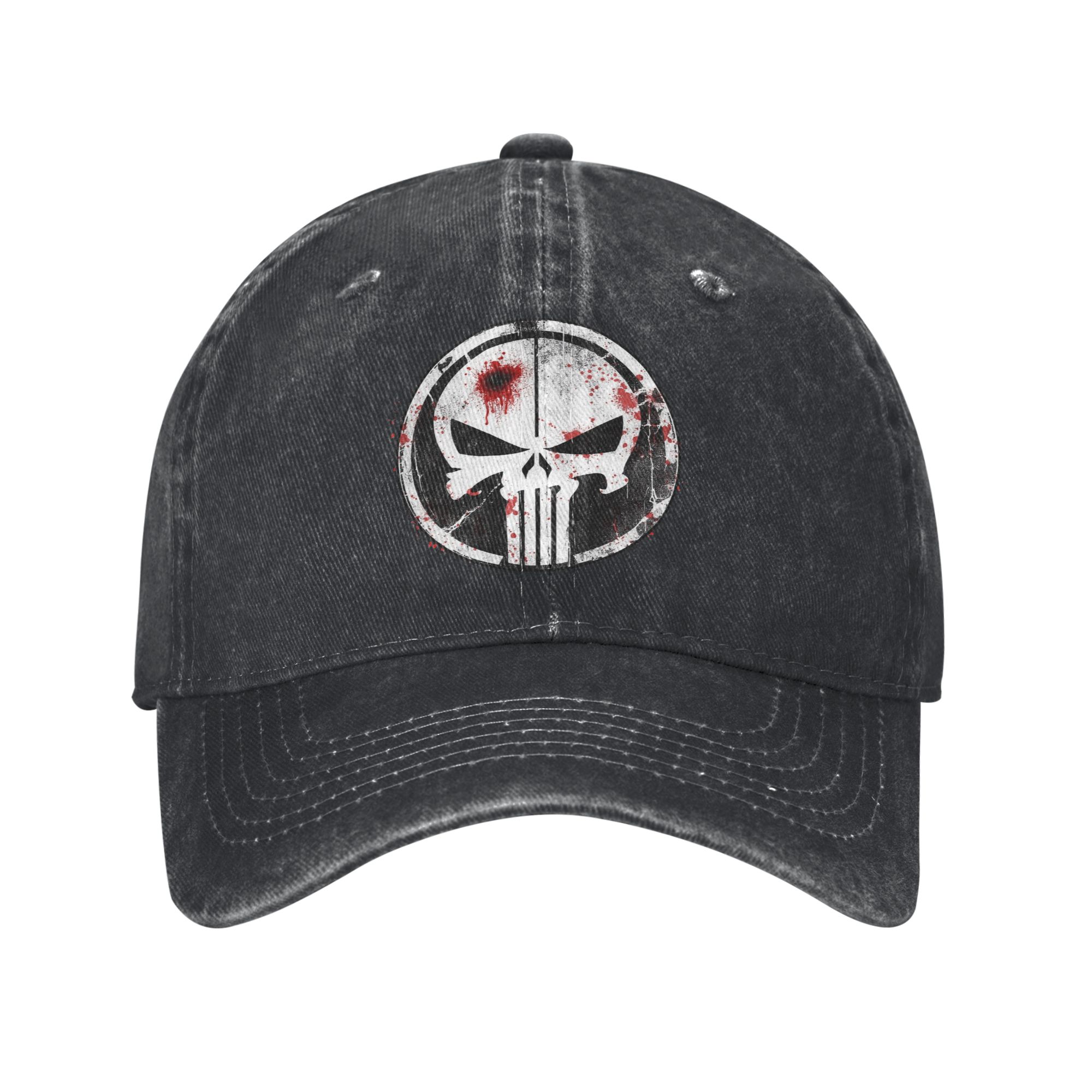 Skull Cap Helmet Liner - قبعات بيسبول كاجوال بتصميم Punisher Blood