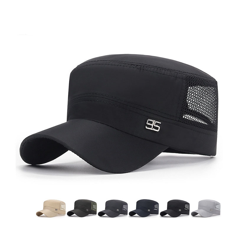 Snapback Hat Flat - قبعة عسكرية مسطحة للرجال، قبعة بيسبول