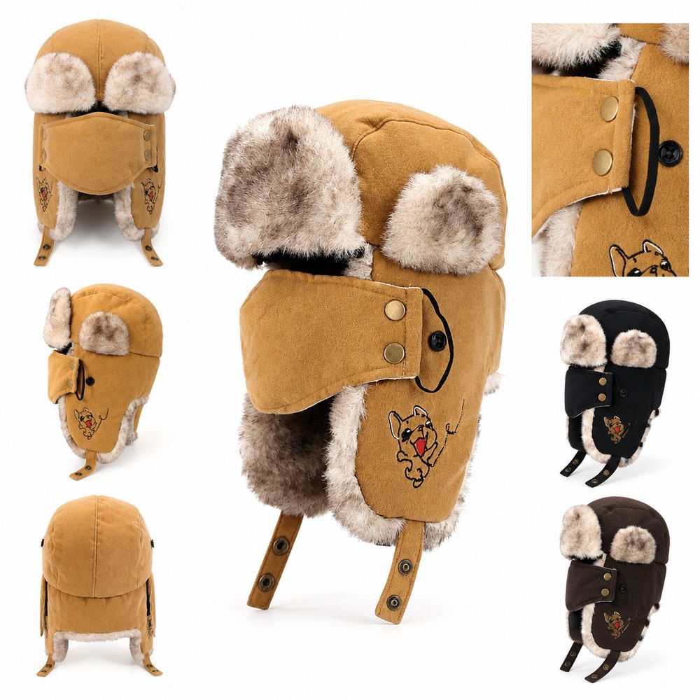Winter Trapper Hat - قبعة تراپر جديدة مبطنة بالفرو الصناعي