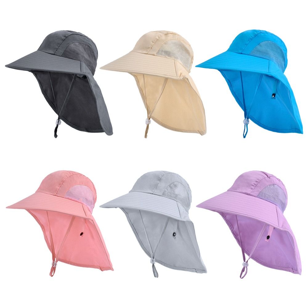 Sun Hat Wide Brim - قبعة شاطئية واقية من الشمس للأولاد