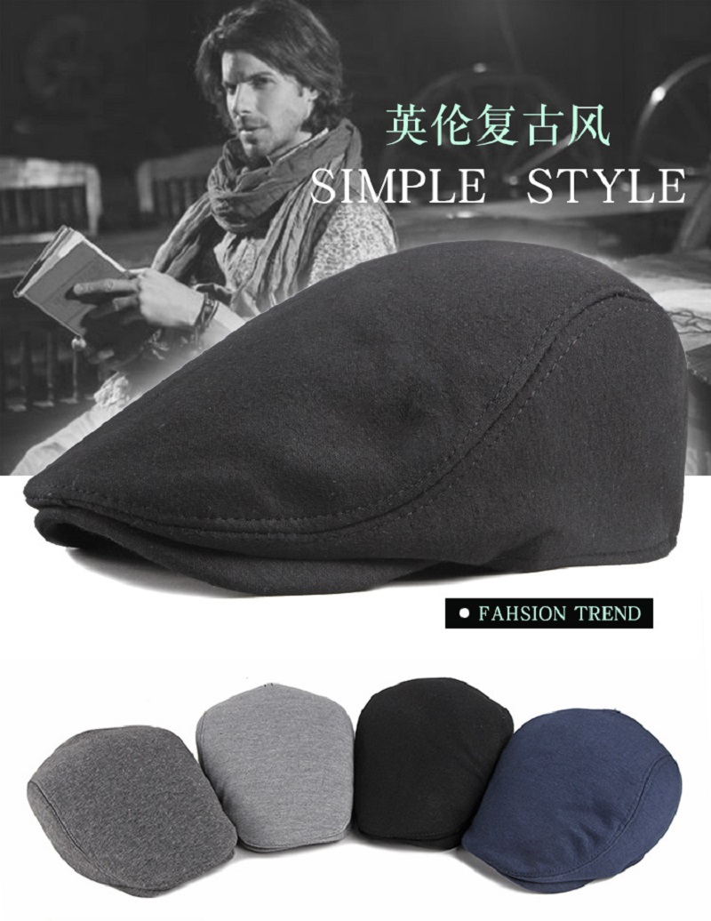 Dad Hat Cotton - قبعة مسطحة من مزيج الصوف للرجال