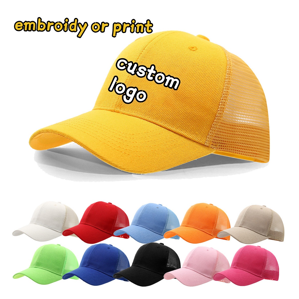 شعار مخصص كاب التطريز الطباعة  - مراجعة Trucker Cap Mesh وسعره