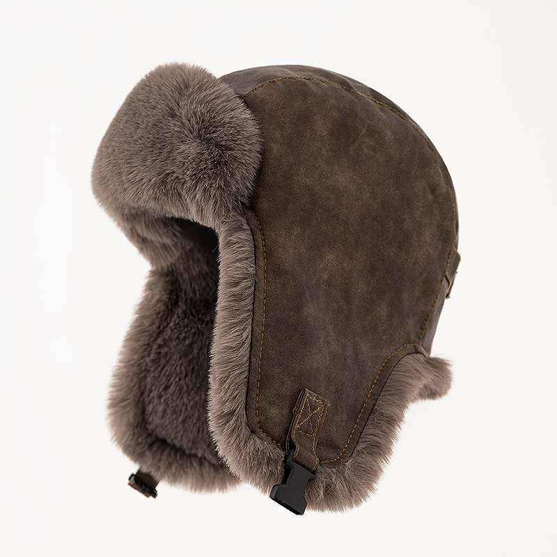 قبعة شتوية رجالية من الجلد بتص - مراجعة Winter Trapper Hat وسعره