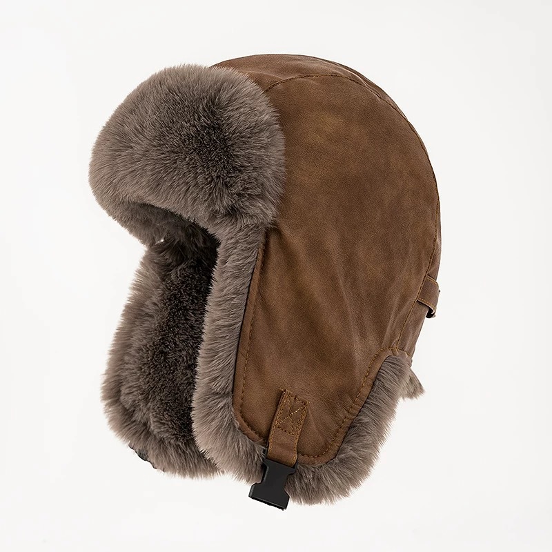 قبعة شتوية رجالية من الجلد بتص - مراجعة Winter Trapper Hat وسعره
