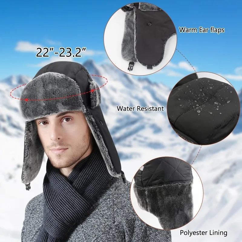 قبعات Ushanka العسكرية للجيش ل - مراجعة Winter Trapper Hat وسعره