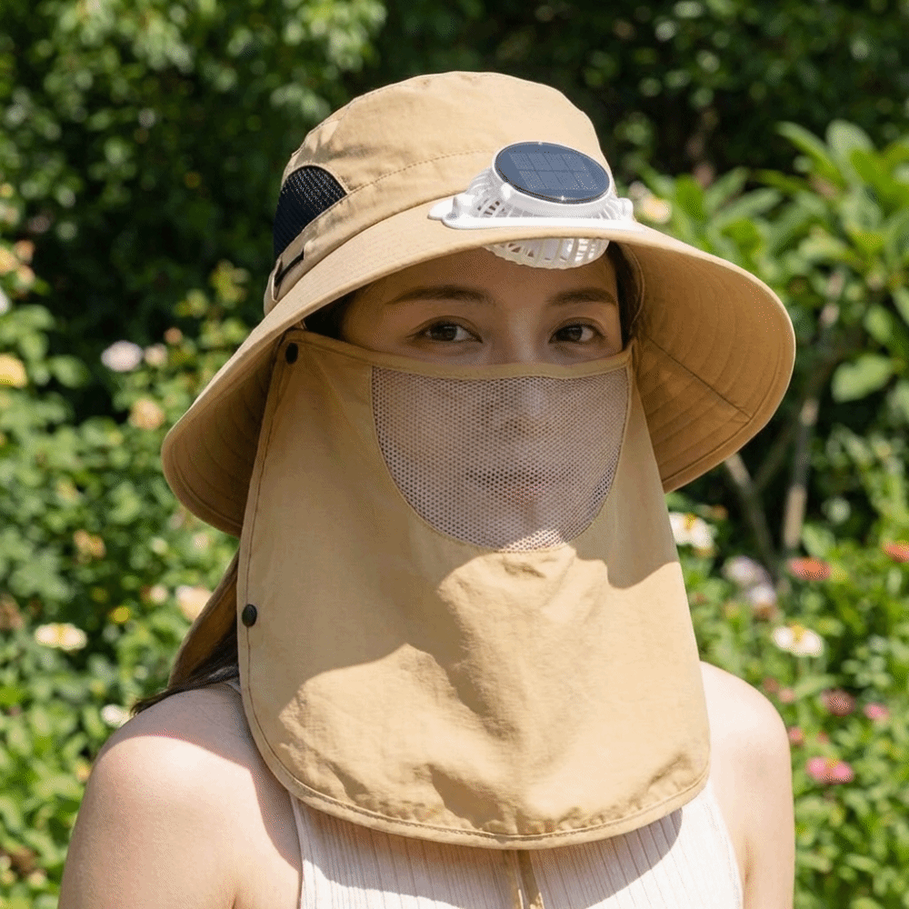 قبعة بمروحة شمسية محمولة قابلة - مراجعة Sun Hat Wide Brim وسعره