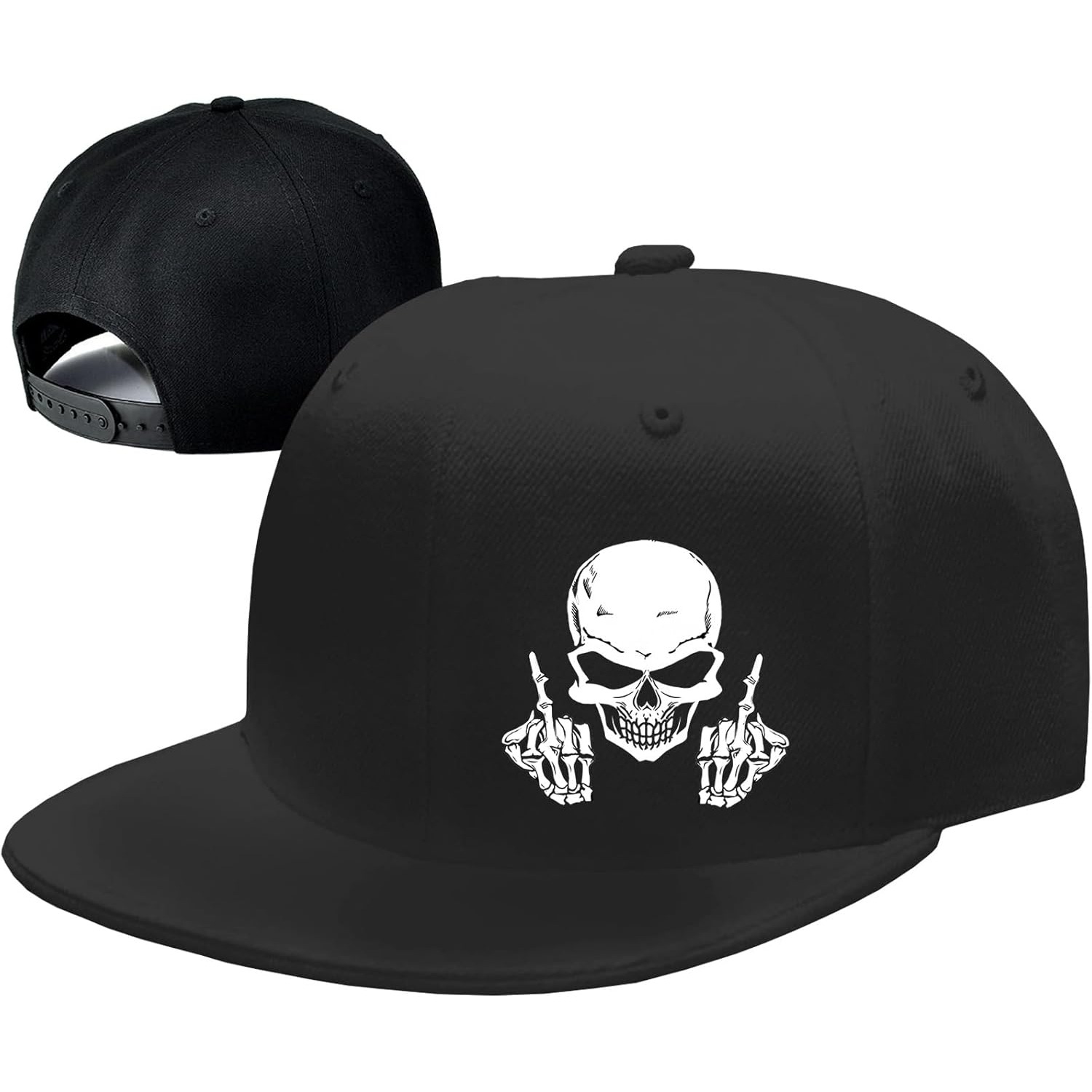 الجمجمة الاصبع الوسطى Snapback - مراجعة Snapback Hat Flat وسعره